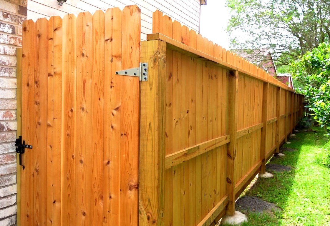 Custom wood fence construction in Wilson, NC